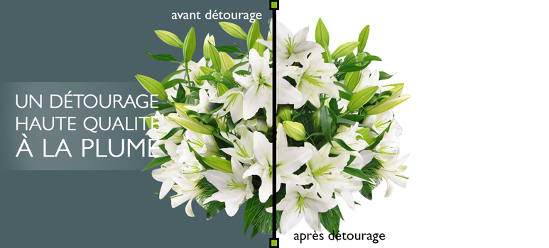 Détourage bouquet fleurs